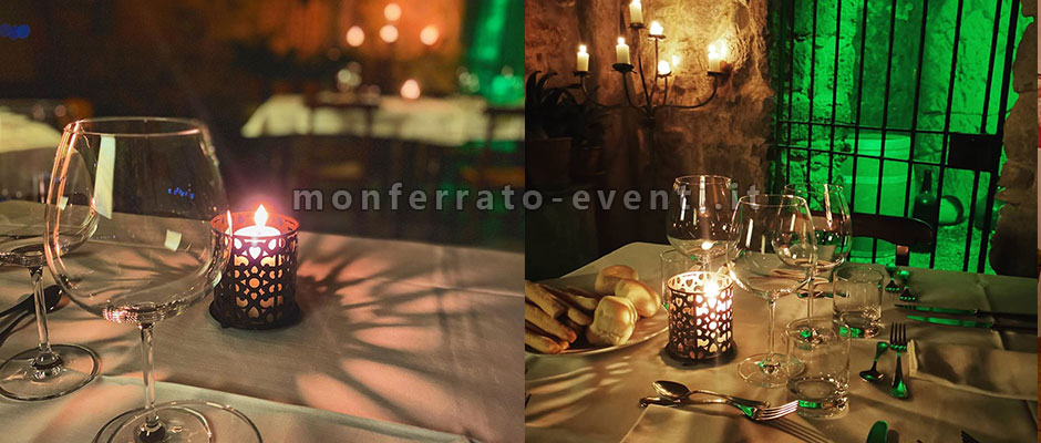 Sala del ristorante sulle colline del monferrato La rocca di camagna