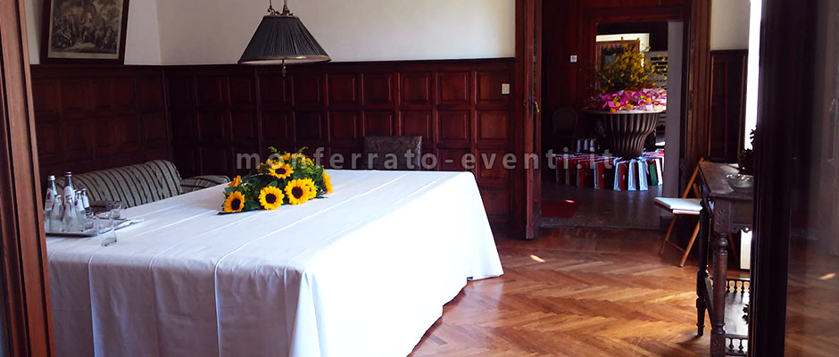 Tavolata d'entrata alla villa gropella ad alessanria