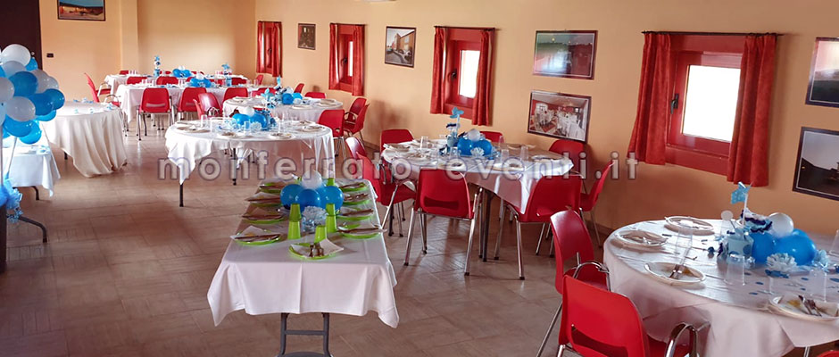 Sala allestita per compleanno bambino