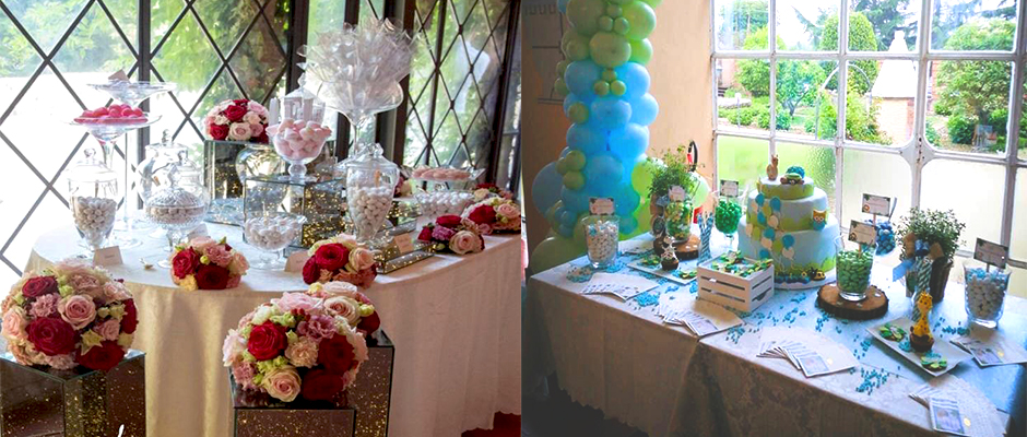 allestimento confettata su misura per ogni evento richiesto
