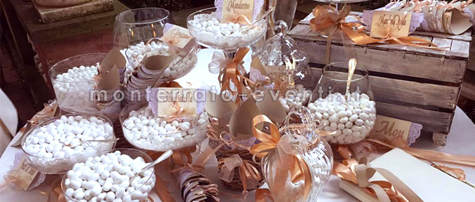 allestimento confettata su misura per ogni evento richiesto