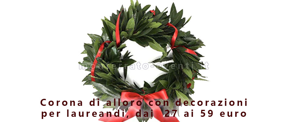 corona di alloro per laureati asti