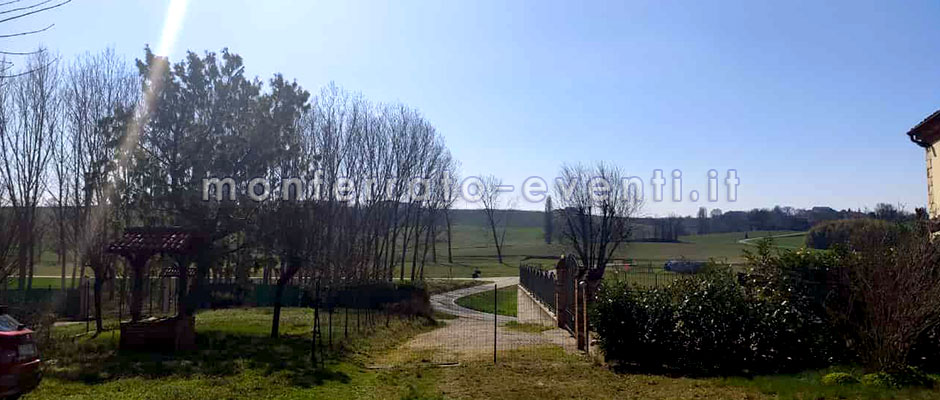 Panorama in giardini in affitto nel monferrato