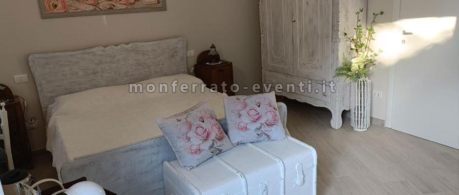 Dettaglio camera da letto nel BNB a camagna monferrato