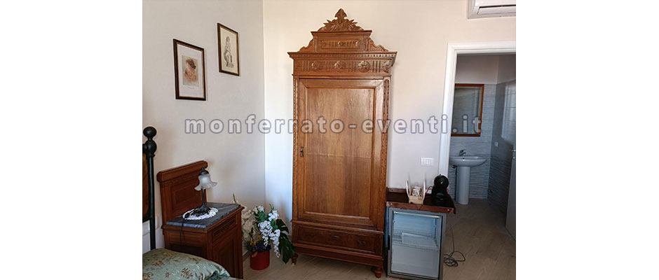 Armadio Dettaglio camera da letto nel BNB a camagna monferrato