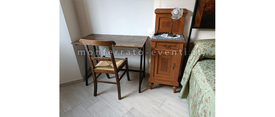 Dettaglio camera da letto nel BNB a camagna monferratoe