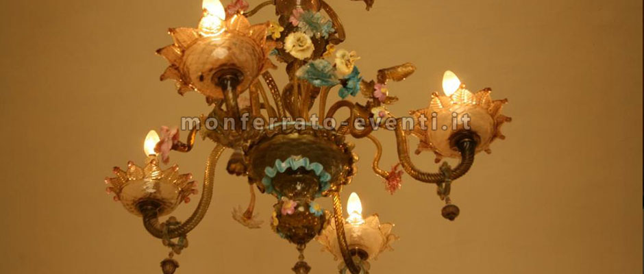 lampadario camera matrimoniale villa gropella