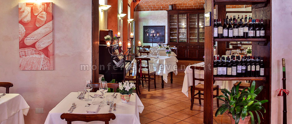 Ristorante nell'enoteca a camagna monferrato