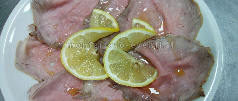 roastbeef tutto cotto presso la cucina del risorante la ghiotta ad ozzano monferrato 